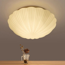地中海創意貝殼玻璃吸頂燈兒童客廳玄關陽台LED卧室吸頂燈