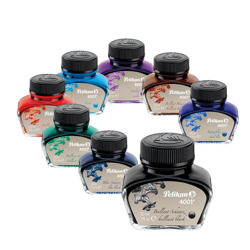 Germany imported Pelikan Bailikin 4001 ink non-carbon non-blocking pen color ink pen water 30ml