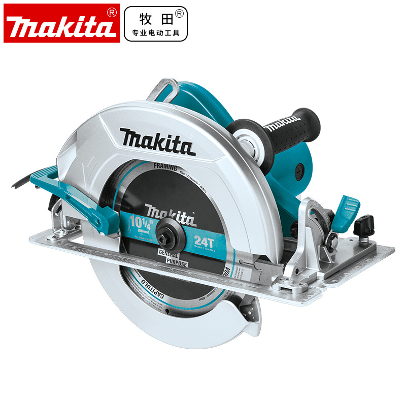 makita牧田电圆锯10寸木工锯倒装圆锯家用手提锯多功能木材切割机