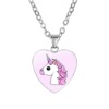 Children's cartoon accessory, pendant, necklace heart shaped, suitable for import, Birthday gift