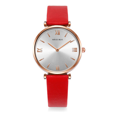 新款韩版时尚潮流女士手表女表皮革带罗马纹刻度超薄厂家批发爆款|ms