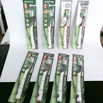 the republic of korea LG Bamboo salt fibre toothbrush Superfine deep level nursing massage Gums clean Tongue Korean toothbrush