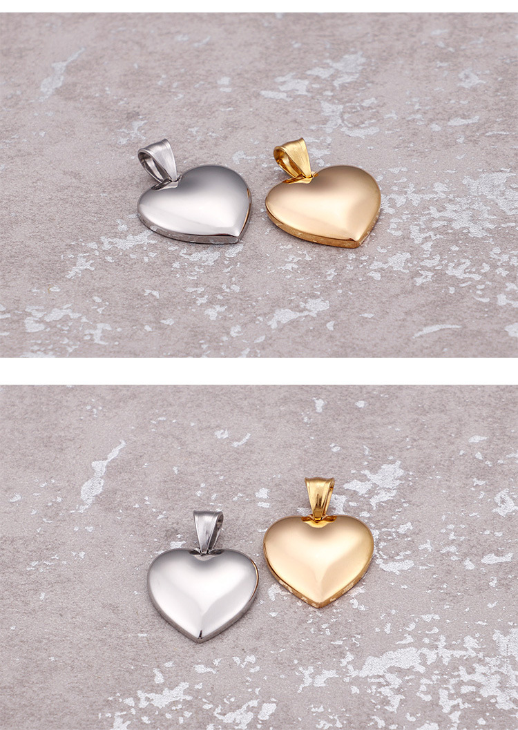 Fashion Style Titanium Steel 18K Gold Plated Heart