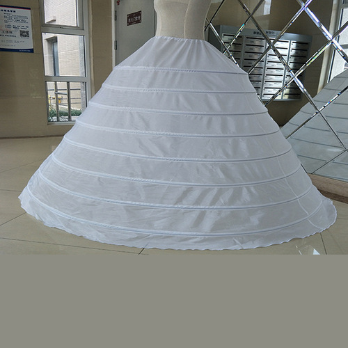 Wholesale foreign trade eight steel ring skirt support bridal wedding dress tutu performance petticoat 8 rings yarnless enlarged skirt white
