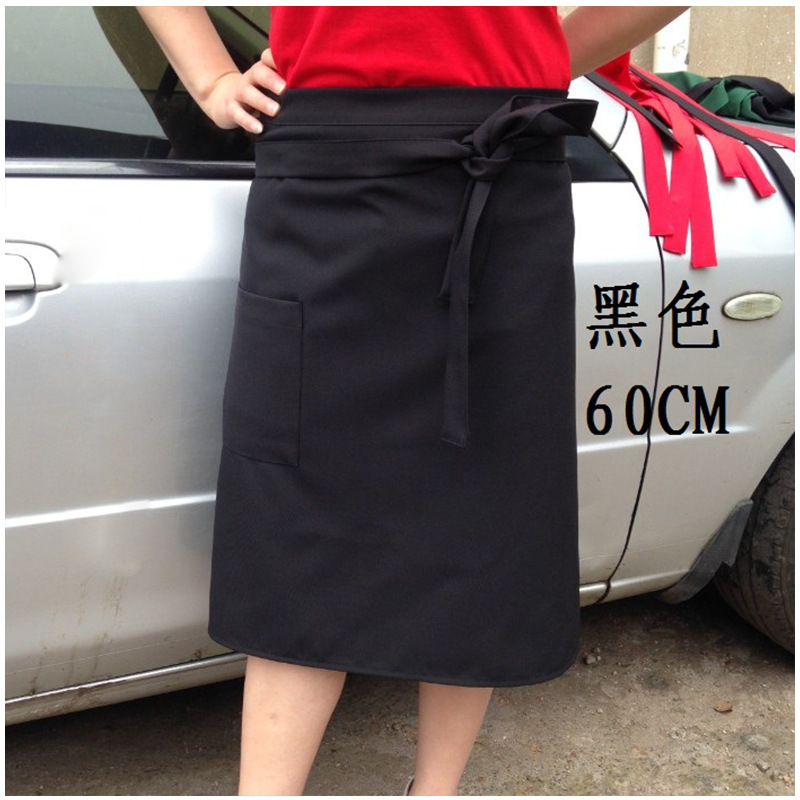 Medio-longitud chef camarero delantal corto Hotel café restaurante cocina media cintura hombres y mujeres coreano personalizado