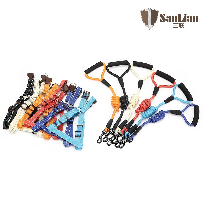 Тройной товары для домашних животных Лента для собак Светоотражающий Тяговый нагрудный ремень Светящийся Тяговый ремень Цепь для собак