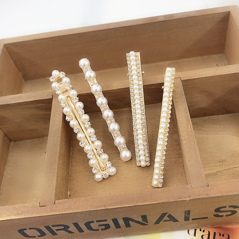 Pearl Hairpin Female Korean Side Clip Hairpin New Girl Clip Cheap Headgear Wholesale display picture 3