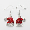 Christmas accessory, earrings, wish, European style, with snowflakes