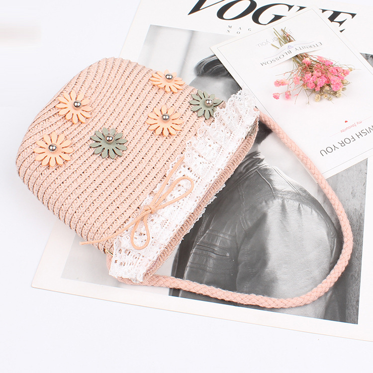 Children's Bag Fashion Wild Children's Straw Flower Princess Bag Wholesale Nihaojewelry display picture 10