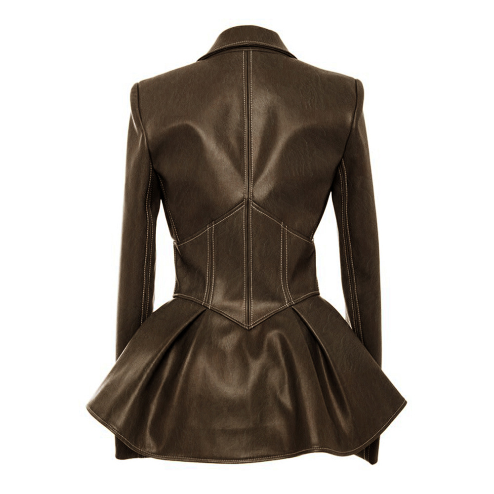 Veste en cuir femme en PU - Ref 3447477 Image 12