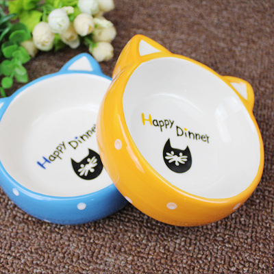 新款陶瓷狗碗貓碗 寵物碗可愛卡通狗狗飲水碗狗食盆陶瓷碗