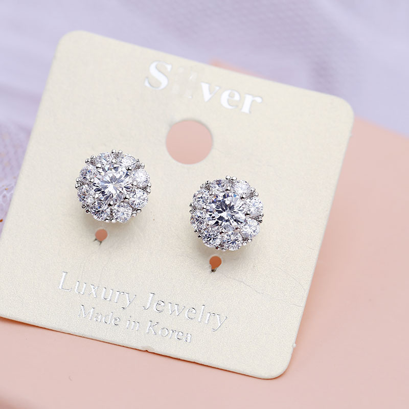 Studs Come And Go With The Same Zirconia Earrings display picture 7