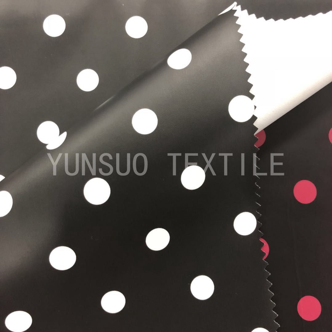 圆点印花PU 雾面革人造革 欧洲环保