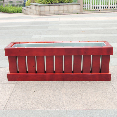戶外景觀耐腐蝕實木花箱組合 園林綠化防腐木花盆 馬路花箱定制