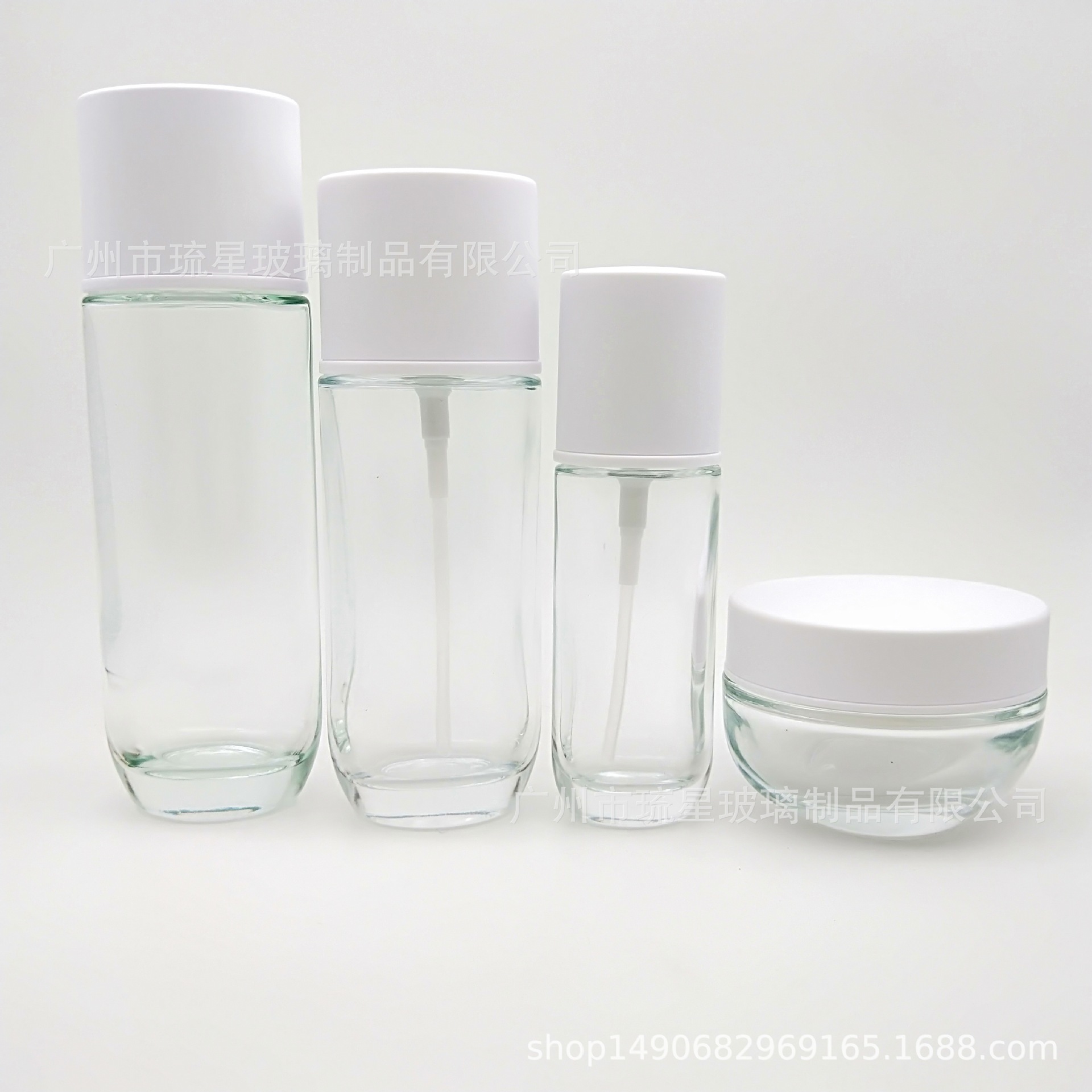 40ml100ml120ml透明套装水乳霜电镀白色磨砂盖喷涂瓶旅行便携装