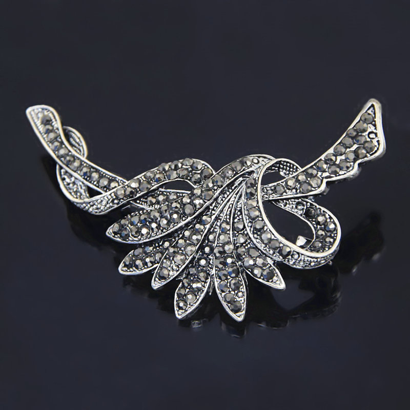 Vintage Brooch For Men, Gunmetal Lapel Pin For Suit Accessory_voghion.com