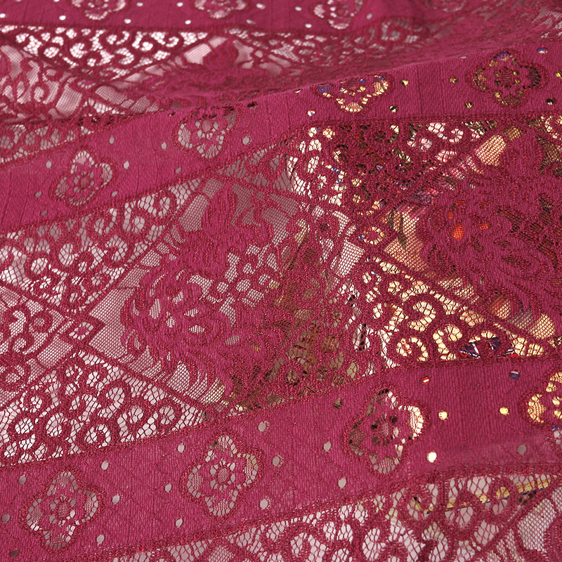 Tela brocada de algodón con encaje de hilo prensado, jacquard, para textiles del hogar, vestidos y trajes, tela roja para vestidos, venta directa del fabricante, producto nuevo.