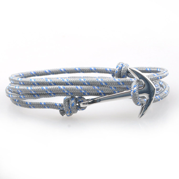 14g Weight Bracelets Classification Alloy, rope Chain Material 1 Piece Quantity Daily, Street Occasion Alloy, rope Material Anchor Pattern Men's Gender Layered Design Casual, Retro, Simple Style Style Casual Retro Simple Style Anchor Alloy Rope Layered Men's Bracelets Men's Chain Bracelets 无