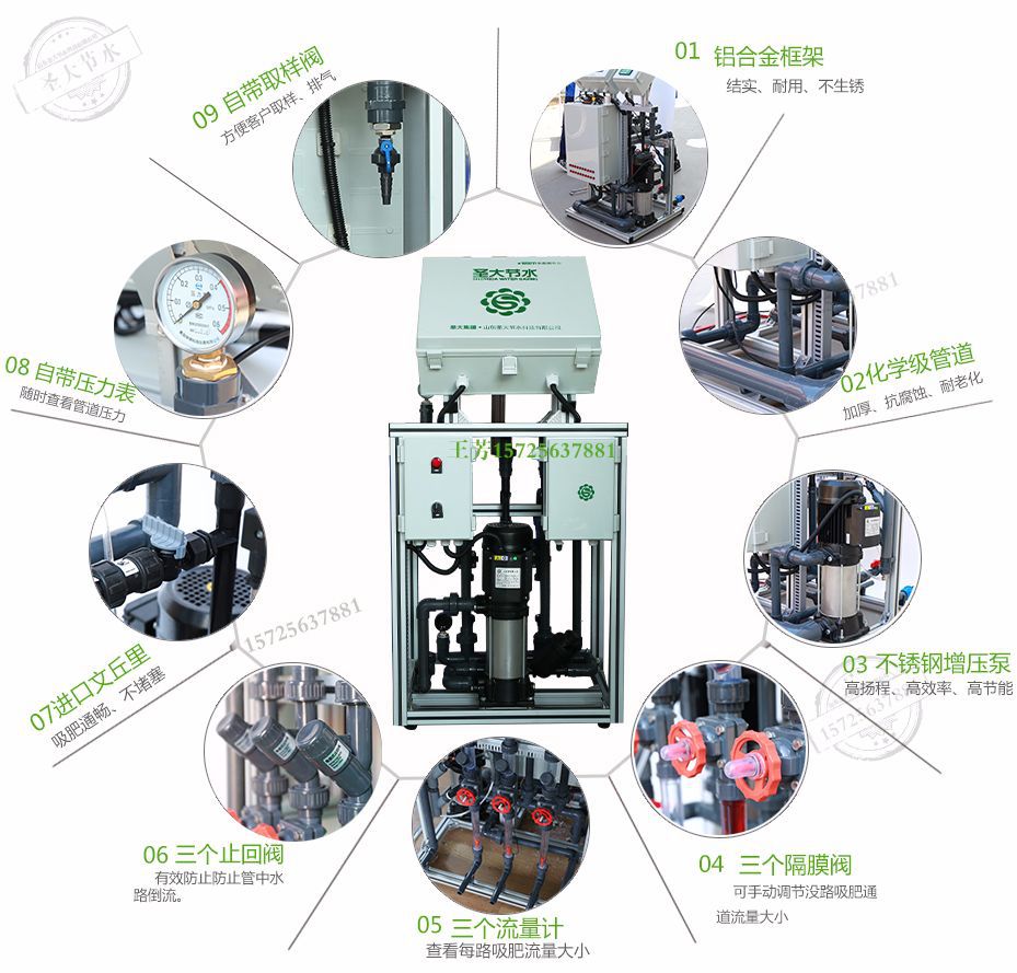 组成构架施肥机圣大节水