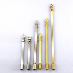 Car truck sedan tire valve stem inflator full copper extension pole tire inflator extension pole metal extension pole