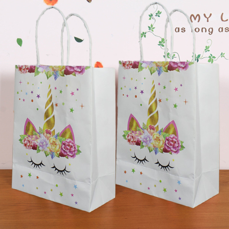 Birthday Unicorn Paper Birthday Gift Bags 1 Piece display picture 5