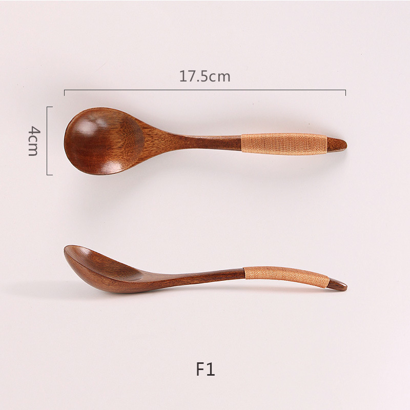 F1 올드페인트 나무숟가락 브라운라인 (17.5*4cm)