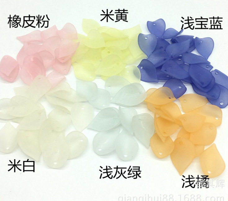 Handmade hair accessory material: acrylic matte flower petal hairpin headwear accessory, ancient-style walking bun headwear accessory detail image 7