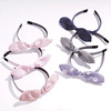 Rabbit ear satin ribbon chiffon hair hoop ultra -wide band bow head hoop head jewelry female special offer will not return