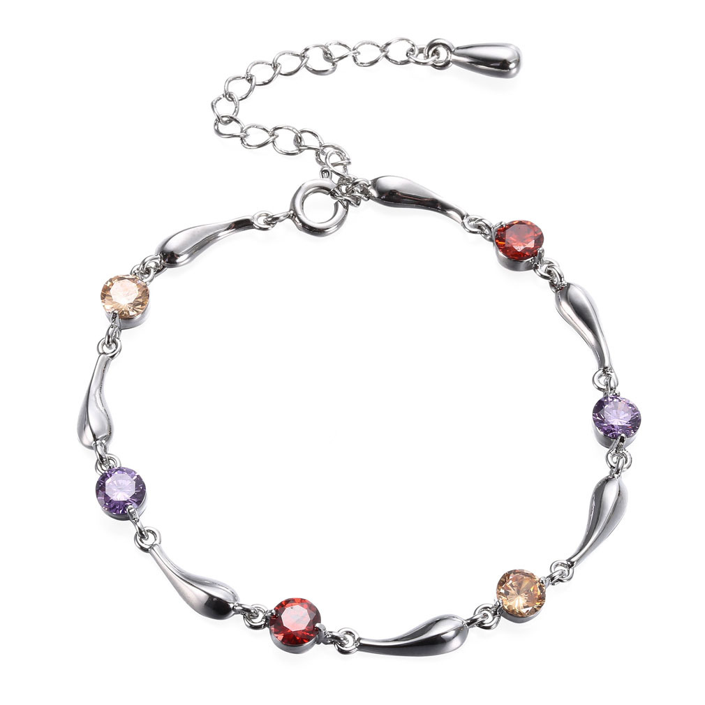 Copper brand accessory drop-shaped with zircon