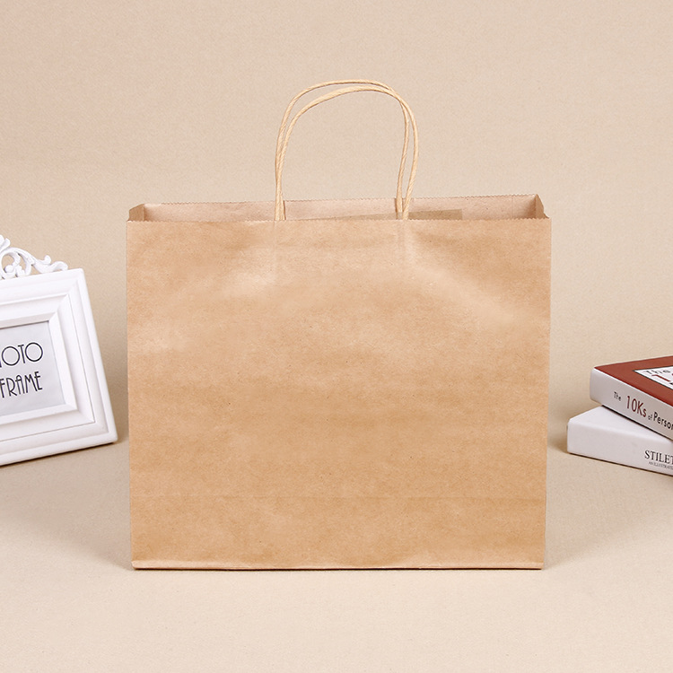 牛皮纸袋定制 通用空白购物礼品纸袋子手提购物袋加印logo