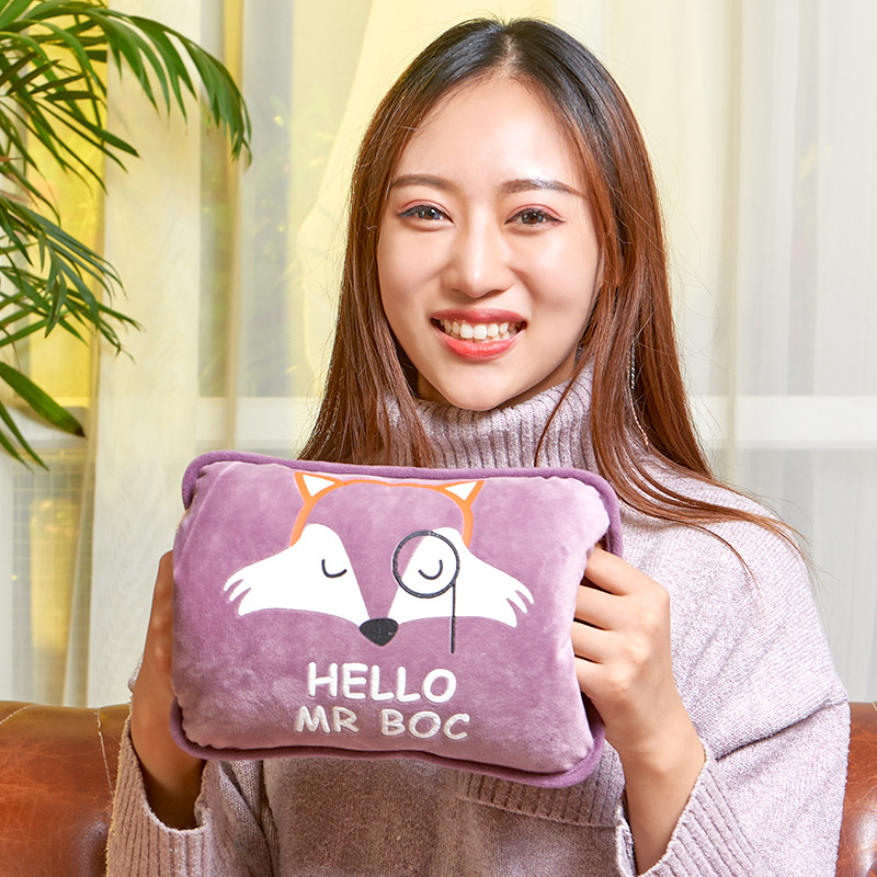 new pattern Hot water bottle charge explosion-proof Hot water bottle Plush In Hand Po Plush thickening Electric heater wholesale