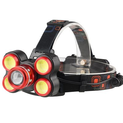 new pattern high-power Searchlight outdoors LED Headlight T6 + COB Strong light Charging 5 Headlight Fishing Lights Lighting