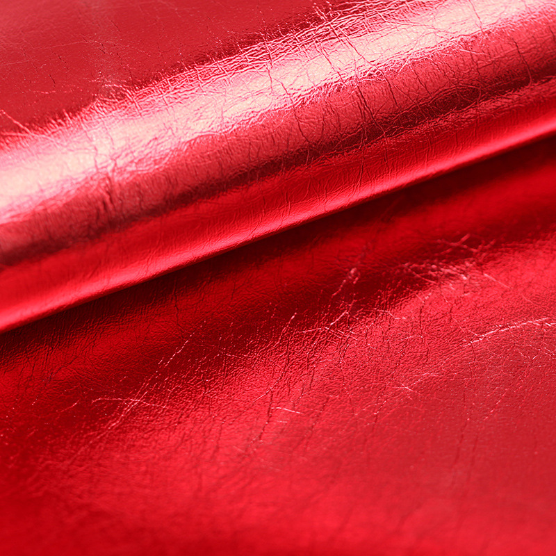 现货供应贴膜101纹 0.45厚布底PU皮革 服装箱包装饰皮革面料