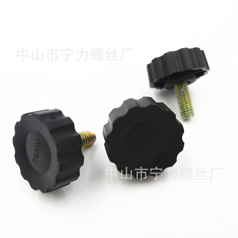 No. 21 Rubber-Coated Screws, Hand-Twisted Screws, Factory Wholesale, Rubber-Coated Bolts, Handle Screws, Black and White