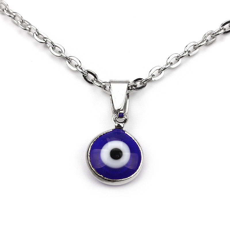 Unique Evil Eye Pendant Necklace With Black Wax Cord For Men_voghion.com
