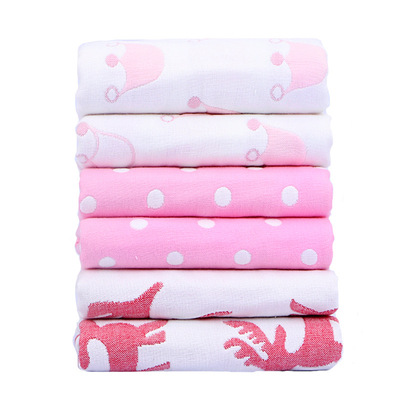 厂家特价促销 小方巾批发六层纱布一件代发宝宝擦手巾婴儿口水巾|ms