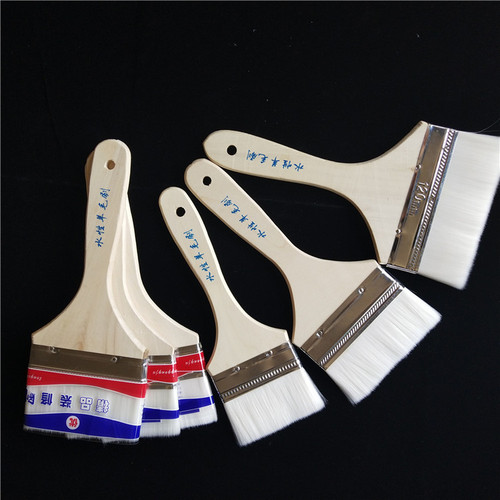 Water-based wool brush, water-based silk brush, wooden handle, soft brush, water paint, wool brush, baking brush, soft mark, brushless water-based paint