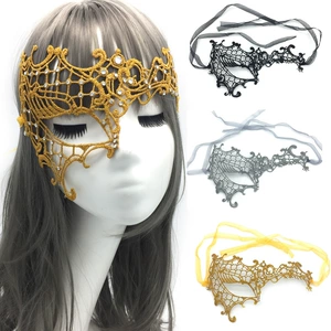 OPP Bag Lace Half-Face Adult Princess Black Mask for Halloween Party Cosplay Sexy Eye Mask