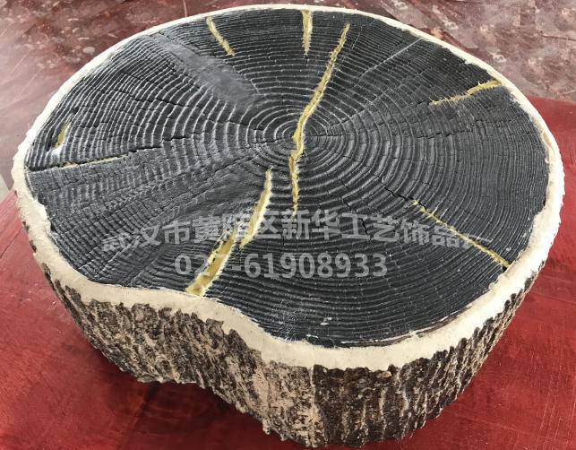 仿圓木年輪步道板及模具