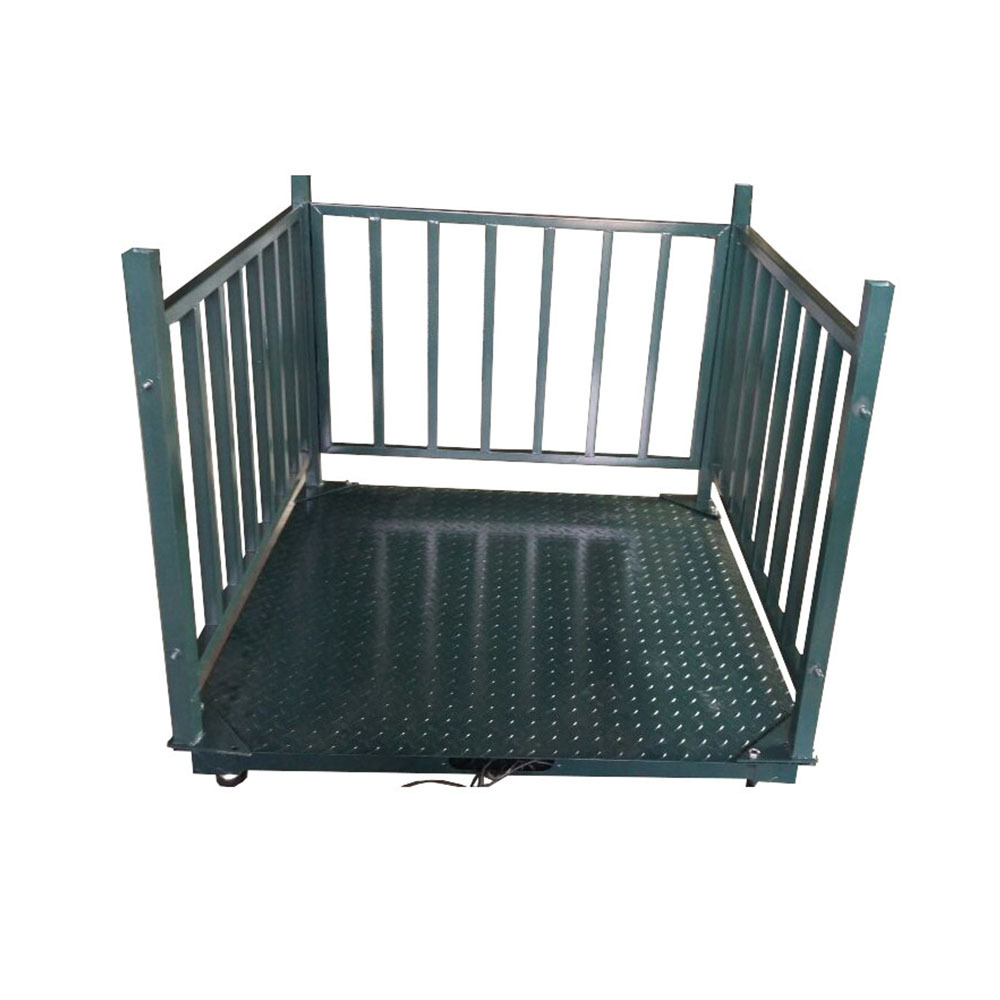 带围栏牛羊地磅1-3吨动物牲畜地磅秤牛羊养殖场专用动物秤小地磅