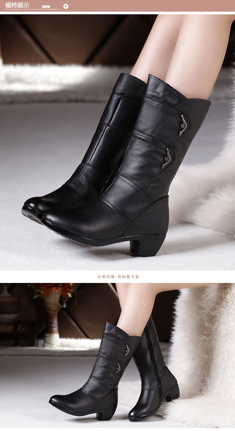 Bottes femme GIOVANNI en En cuir - Ref 3355474 Image 16