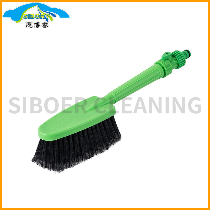 厂家直销PP手柄车载洗车神器通水型轮胎刷 接水管品质款可定制