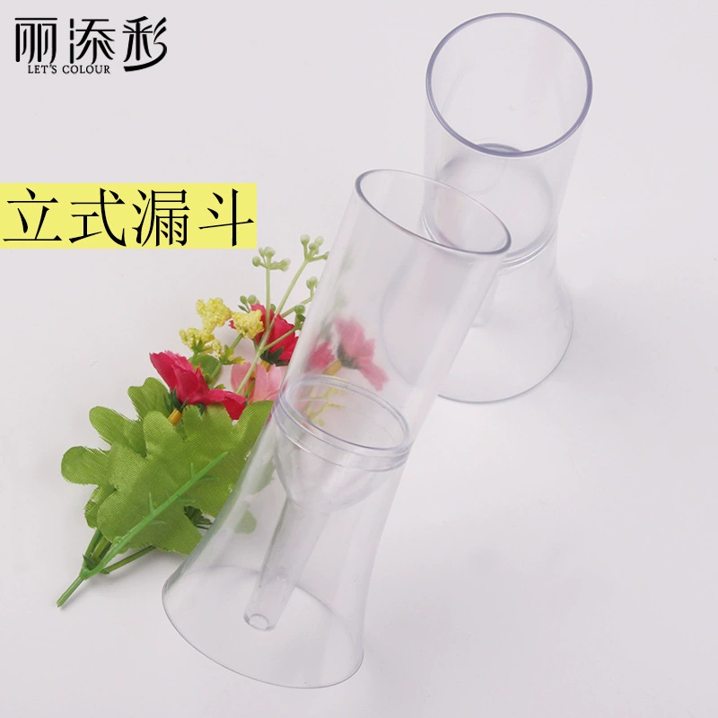 Демонстрация продукта Litiancai прозрачная пластиковая Вертикальная Воронка гигиеническая салфетка экспериментальный инструмент круглый стол Съемная оптовая продажа