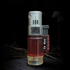 Small Welding Gun YN019-1/3 High-Pressure Three-Straw Powerful Flame Gas-Filled Windproof Lighter Wholesale