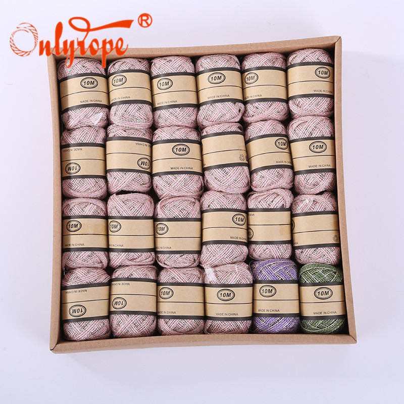 厂家批发5M金丝鱼丝麻线节日礼盒礼品打包带可DIY工艺线带加厚