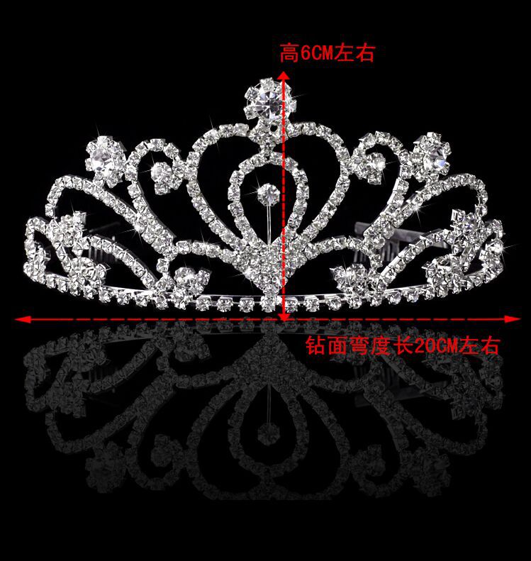 2019批发欧美奢华超大新娘水钻王冠选美头饰模特皇冠舞台走秀配饰|ms