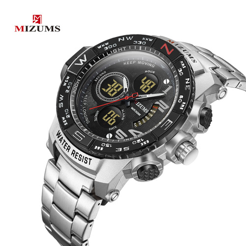 MIZUMS8002 men's watch sports watch quartz watch steel band men's watch electronic watch
