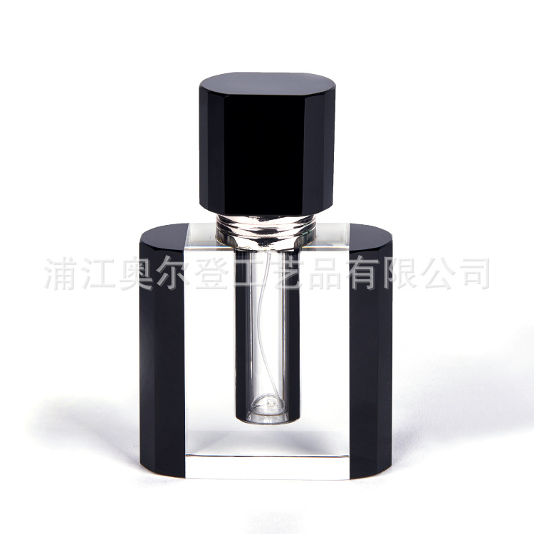 Customized Q-style perfume bottle, Middle East Muslim crystal export essential oil bottle, 10ml spray nozzle cap clip detail image 1