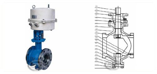 V型球阀 不锈钢304法兰V型硬密封高温球阀QV47H/Y