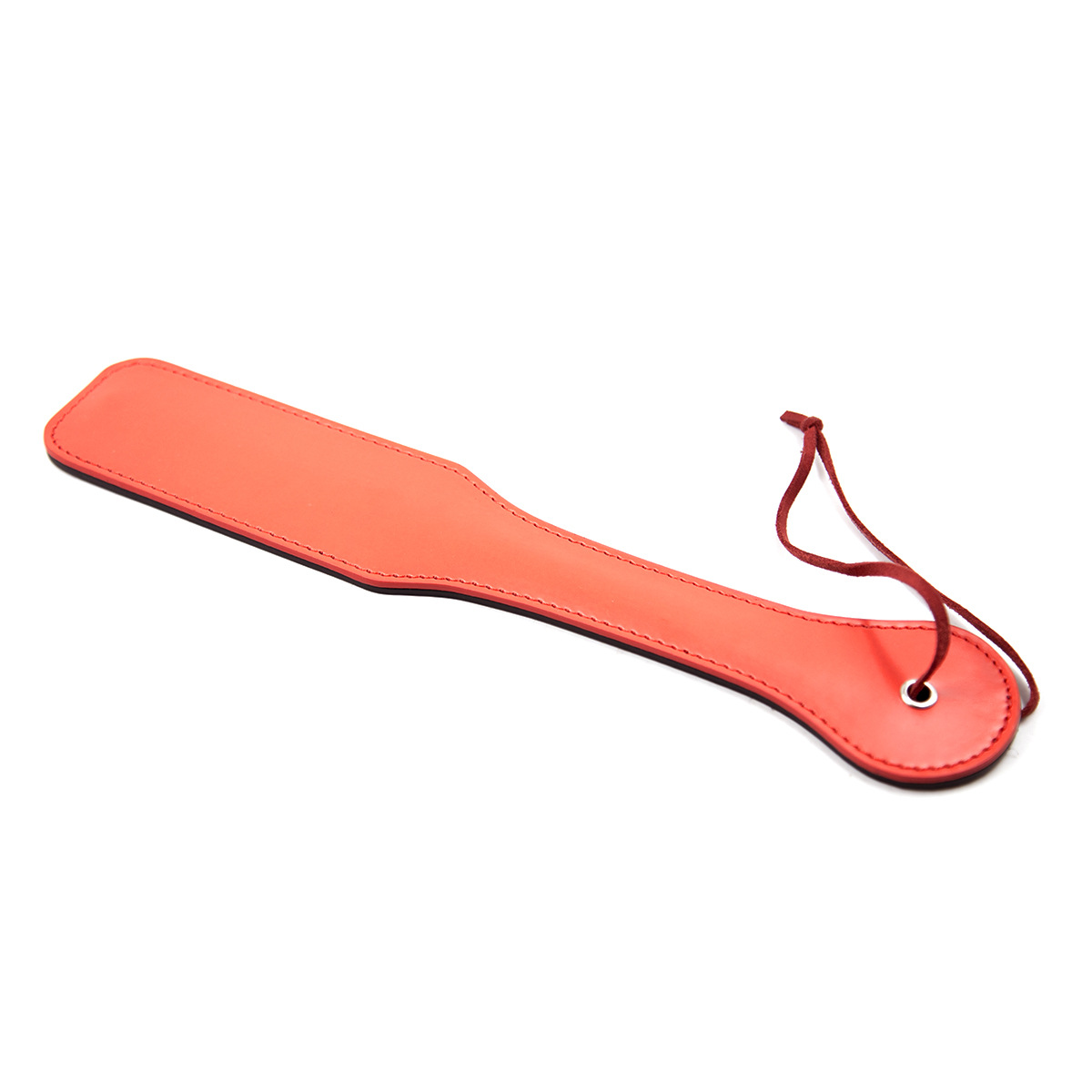 Tienda de fábrica al por mayor juguetes sexuales raqueta de mano de cuero herramienta SP raqueta de cuero raqueta de tope rojo y negro color a juego látigo raqueta